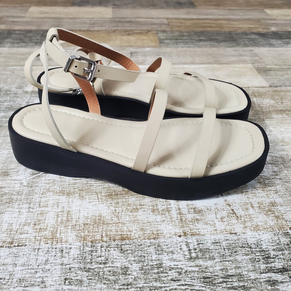 Madewell Womens Sandals Sz 9 M Comfort Summer Dune Leather Double-Strap Platform